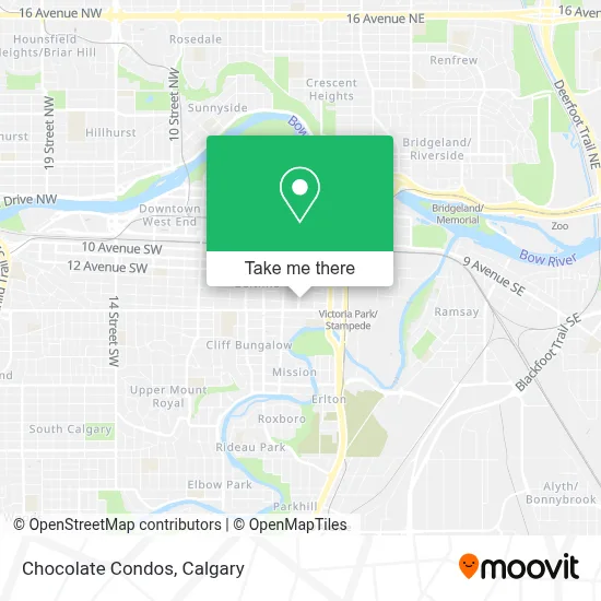 Chocolate Condos map