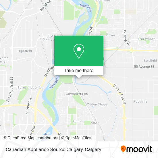 Canadian Appliance Source Calgary map