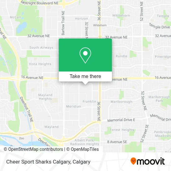 Cheer Sport Sharks Calgary map