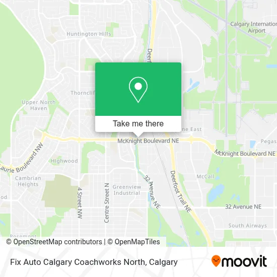 Fix Auto Calgary Coachworks North map