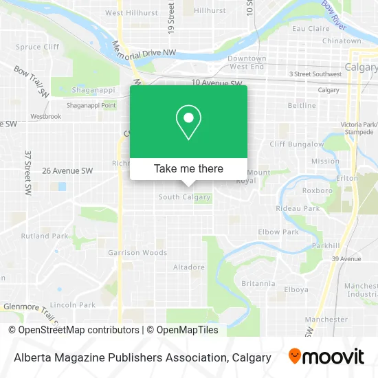 Alberta Magazine Publishers Association map