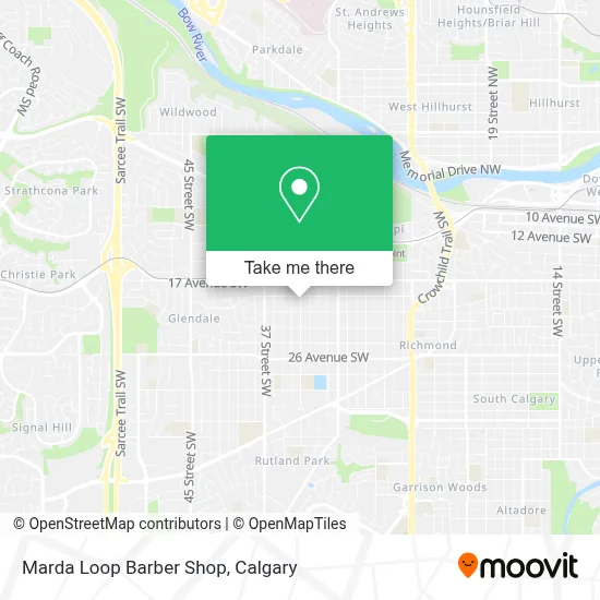 Marda Loop Barber Shop map