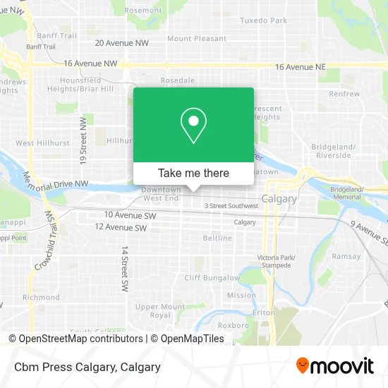 Cbm Press Calgary map