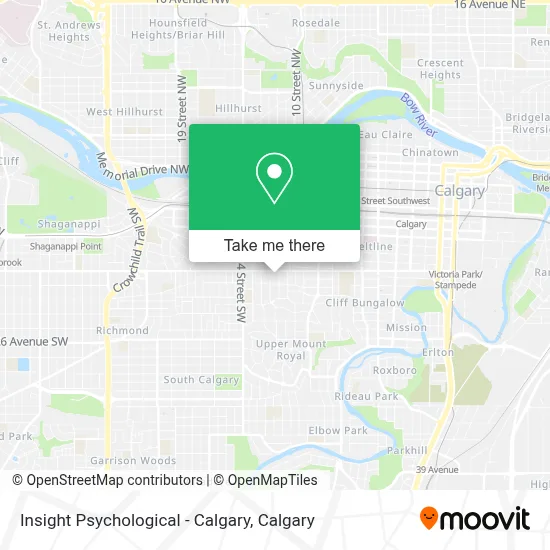 Insight Psychological - Calgary map
