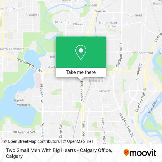 Two Small Men With Big Hearts - Calgary Office map