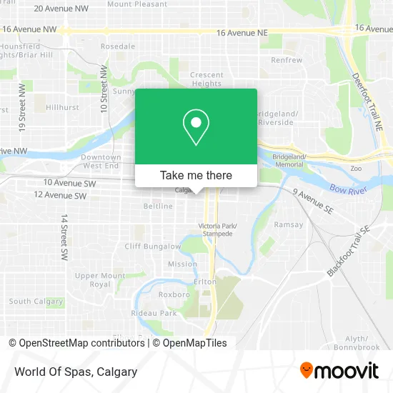 World Of Spas map