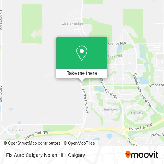 Fix Auto Calgary Nolan Hill map