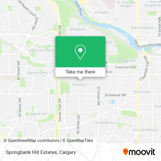 Springbank Hill Estates map