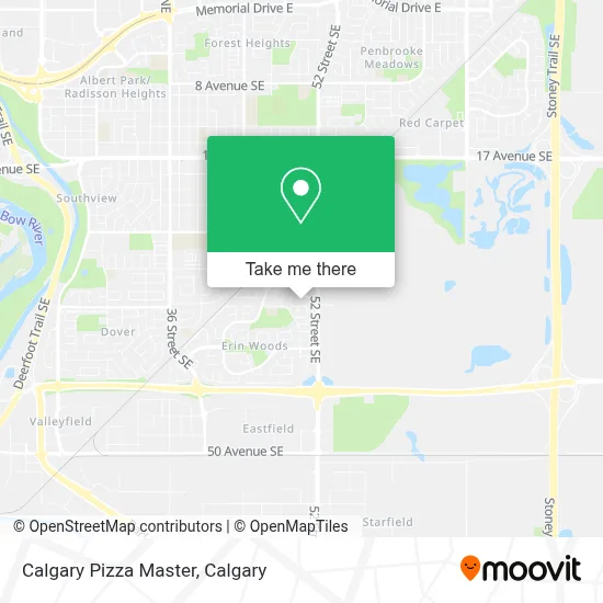 Calgary Pizza Master map