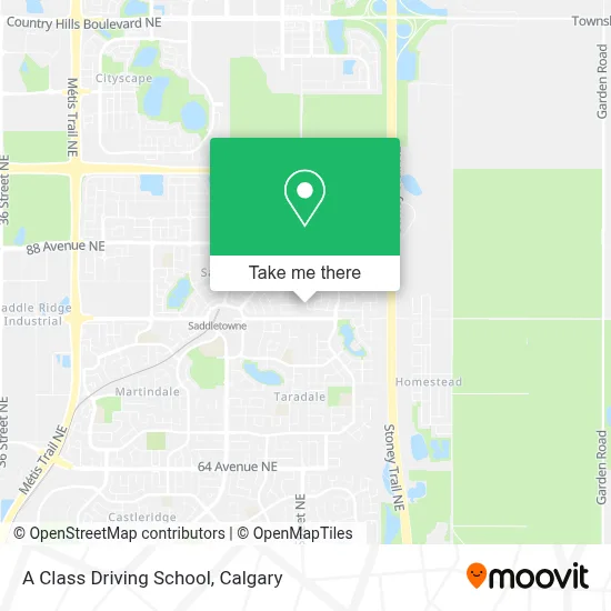 A Class Driving School map