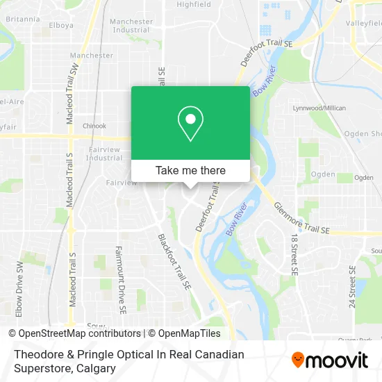 Theodore & Pringle Optical In Real Canadian Superstore map