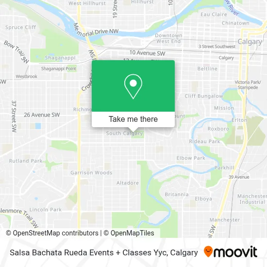 Salsa Bachata Rueda Events + Classes Yyc map