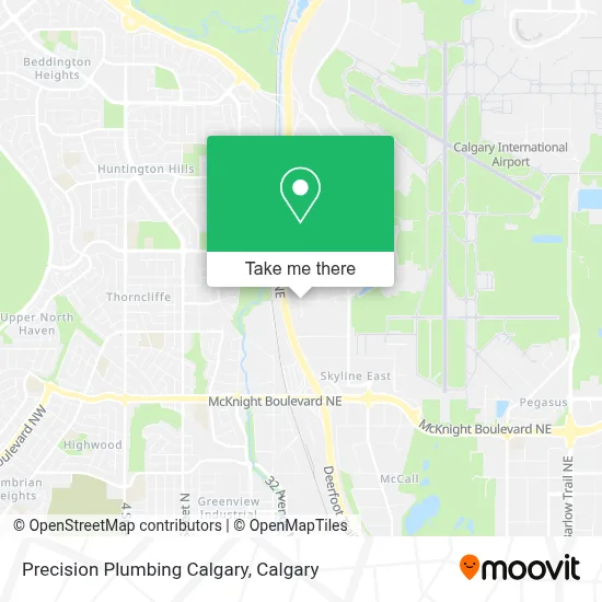Precision Plumbing Calgary map