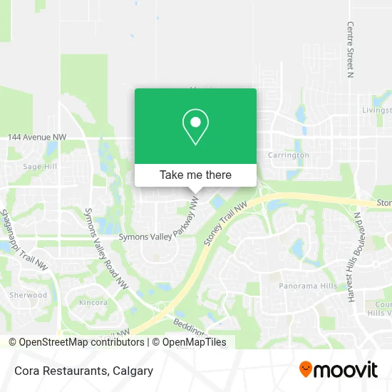 Cora Restaurants map
