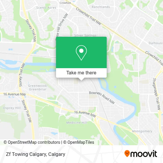 Zf Towing Calgary map