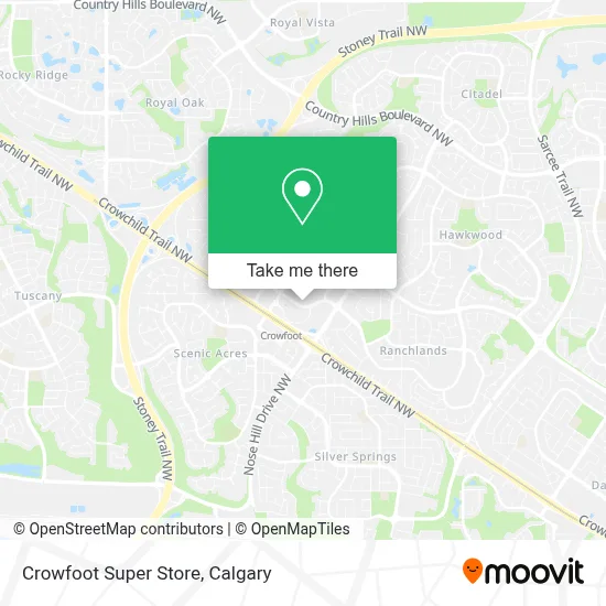 Crowfoot Super Store map