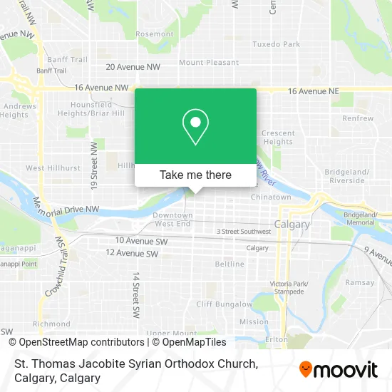 St. Thomas Jacobite Syrian Orthodox Church, Calgary map