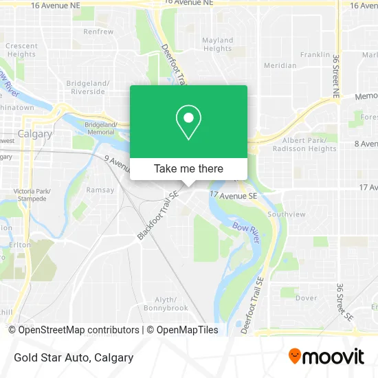 Gold Star Auto map