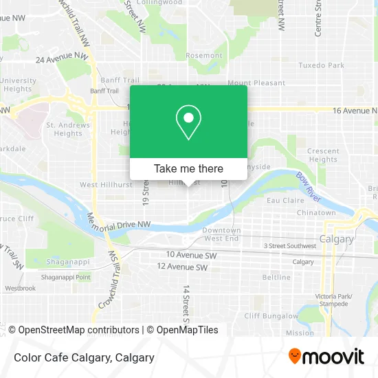 Color Cafe Calgary map