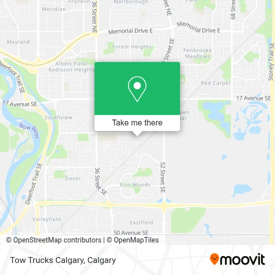 Tow Trucks Calgary map