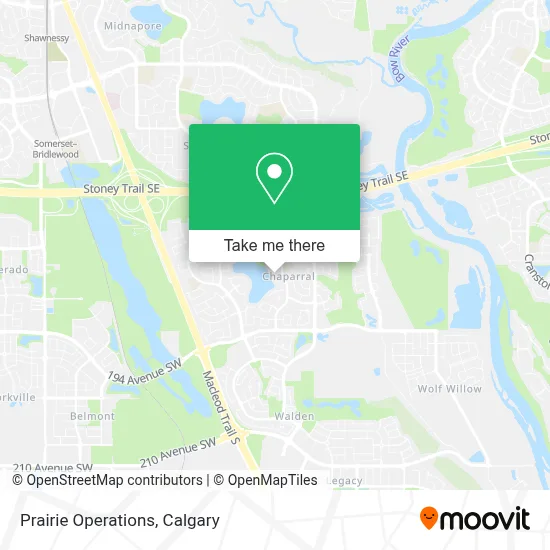 Prairie Operations map
