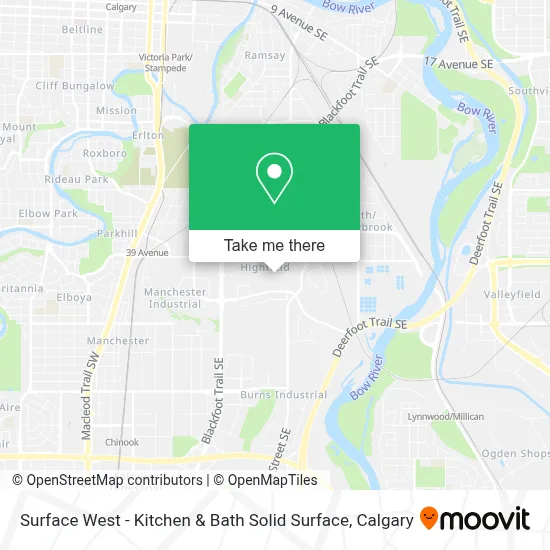 Surface West - Kitchen & Bath Solid Surface map
