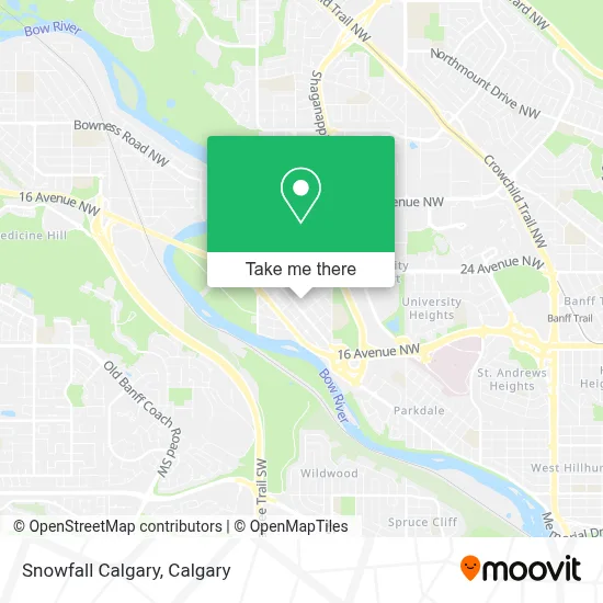 Snowfall Calgary map