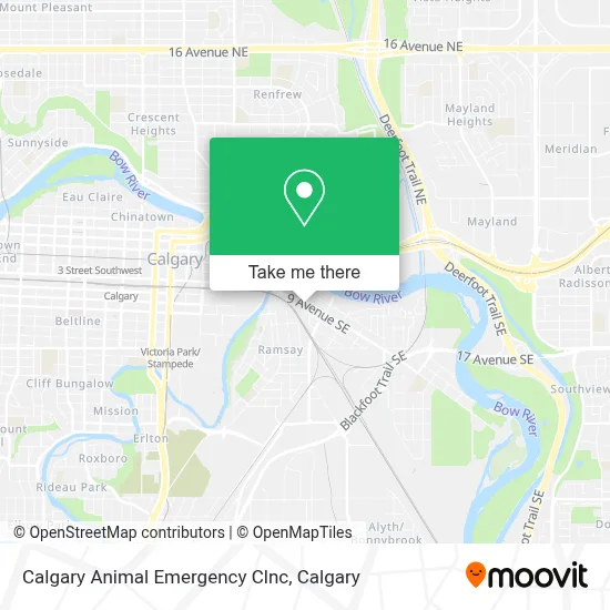 Calgary Animal Emergency Clnc map