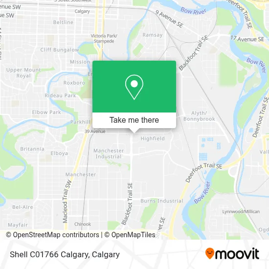 Shell C01766 Calgary map