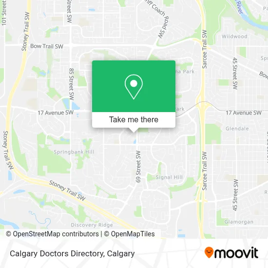 Calgary Doctors Directory map