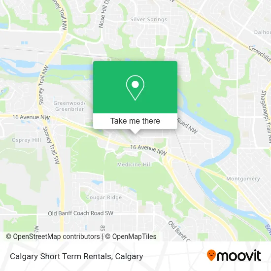 Calgary Short Term Rentals map