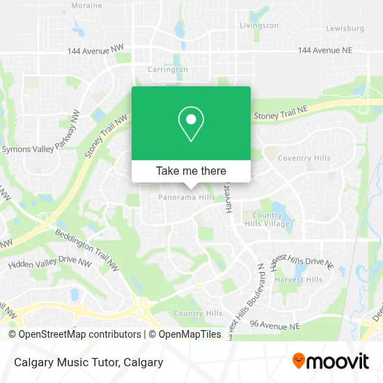 Calgary Music Tutor map