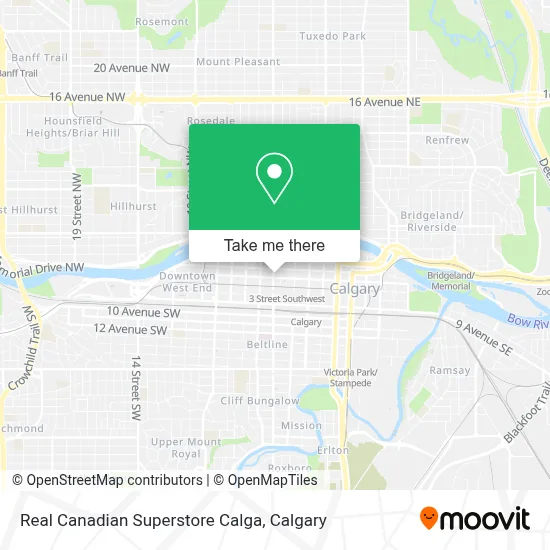 Real Canadian Superstore Calga map