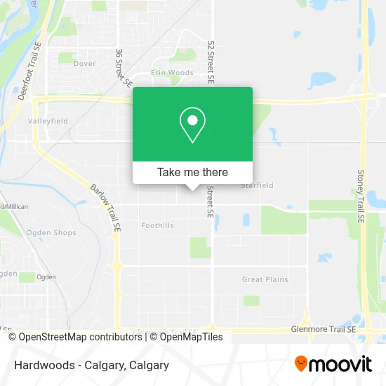 Hardwoods - Calgary map