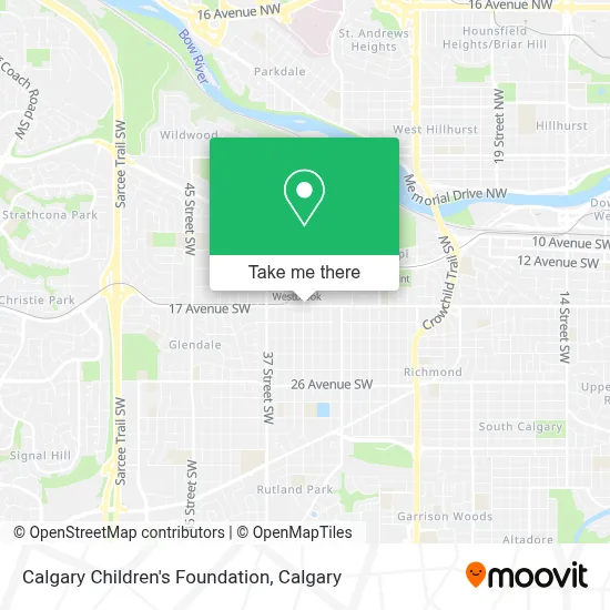 Calgary Children's Foundation map