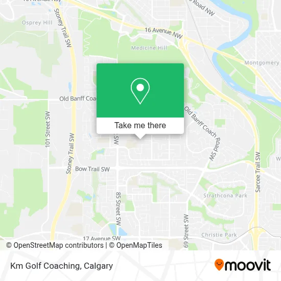 Km Golf Coaching map