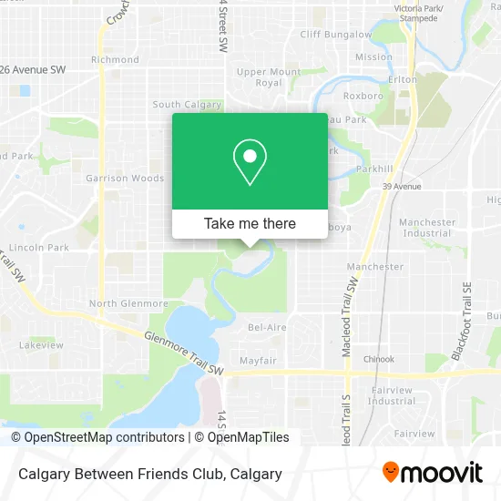 Calgary Between Friends Club map
