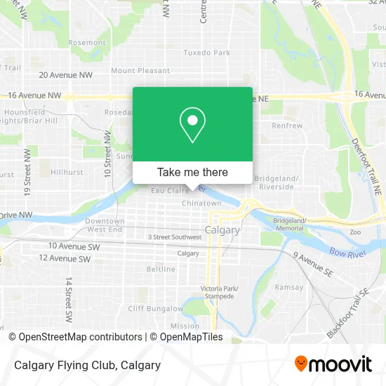 Calgary Flying Club map