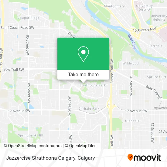 Jazzercise Strathcona Calgary map