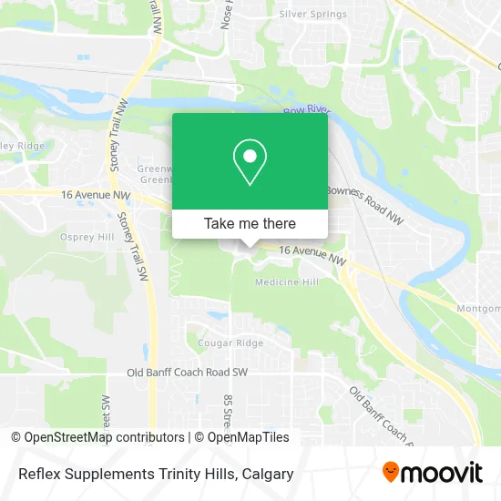 Reflex Supplements Trinity Hills map