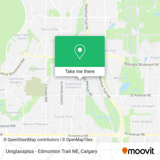 Uniglassplus - Edmonton Trail NE map