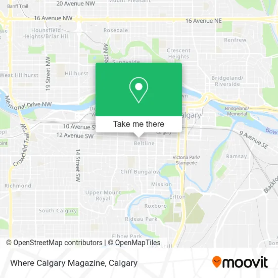 Where Calgary Magazine map