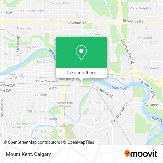 Mount Kent map