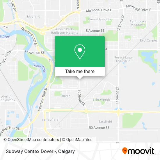 Subway Centex Dover - map