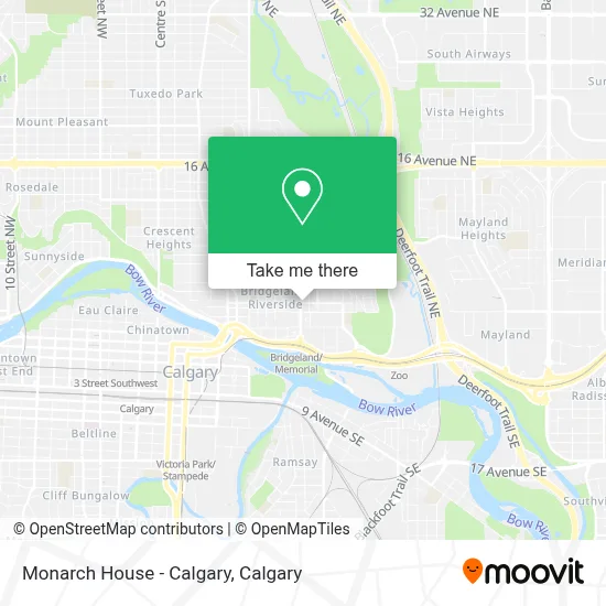 Monarch House - Calgary map