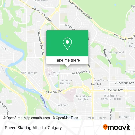 Speed Skating Alberta map