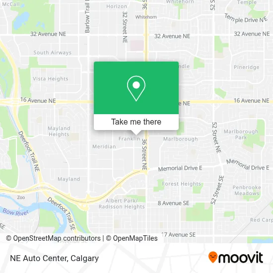 NE Auto Center map