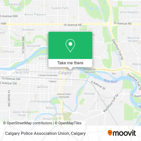 Calgary Police Association Union map