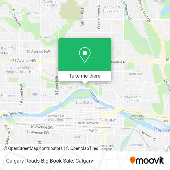 Calgary Reads Big Book Sale map