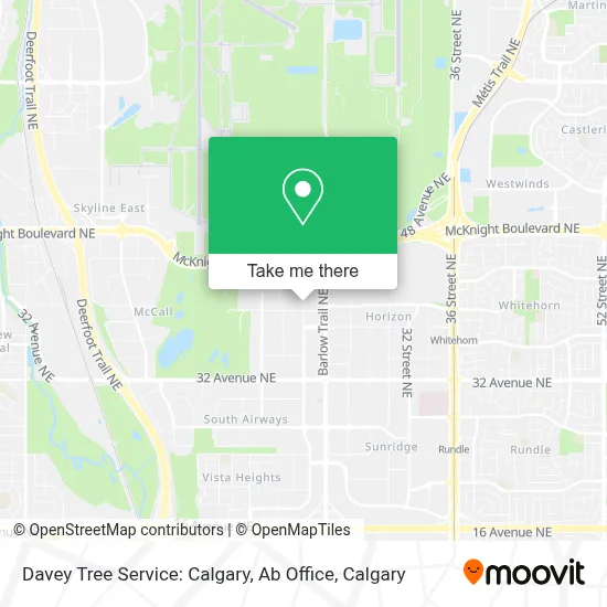 Davey Tree Service: Calgary, Ab Office map